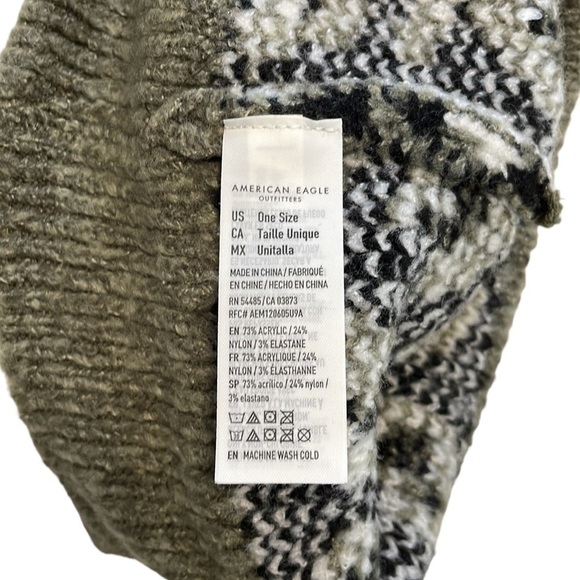 American Eagle Leopard Print Beanie Hat - Picture 3 of 7